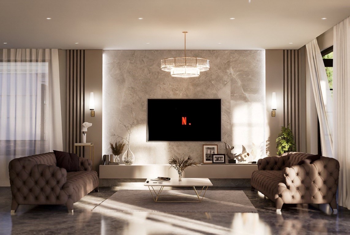 Проект эксклюзивных вилл с видом на море и крепость район Тепе Аланья.  - Фото 20