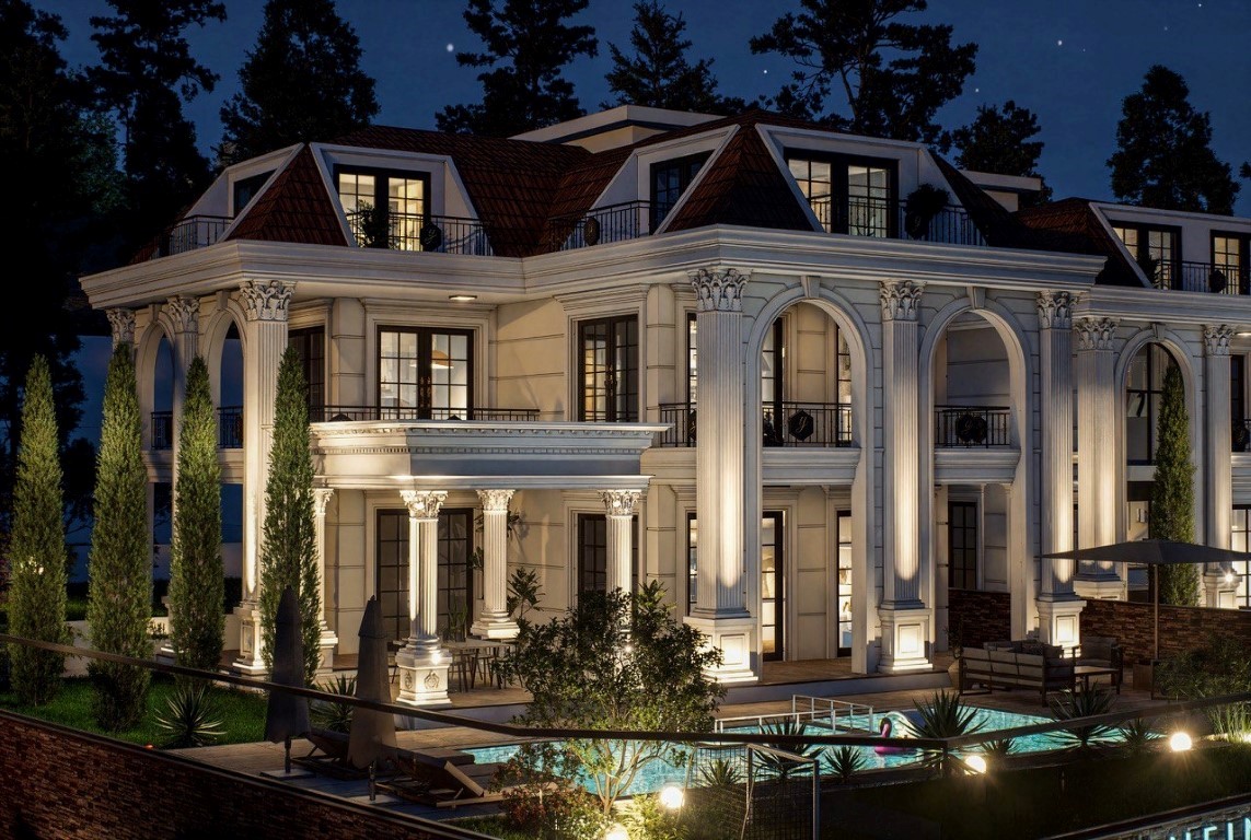 Проект эксклюзивных вилл с видом на море и крепость район Тепе Аланья.  - Фото 18