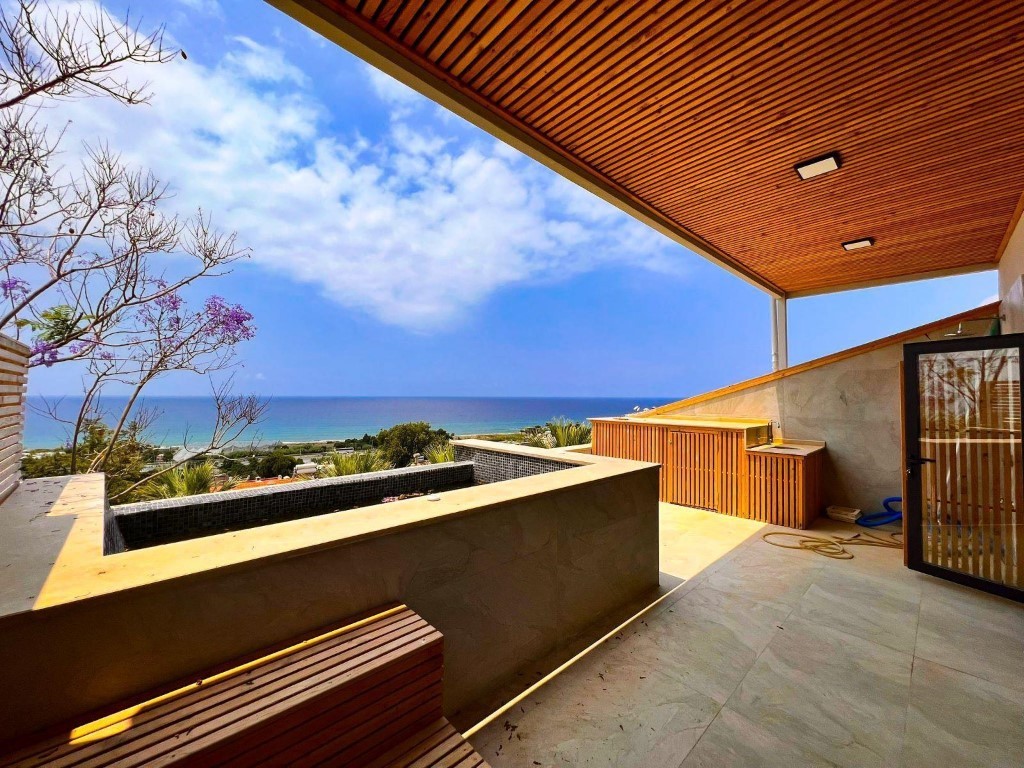 Вилла с видом на море район Демирташ Аланья.  - Фото 30