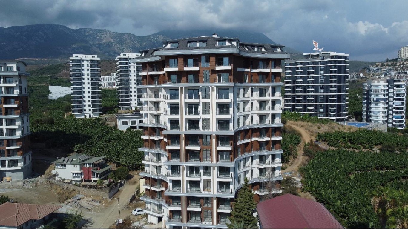 Квартира планировкой 2+1 с видом на море и город в районе Махмутлар Аланья.  - Фото 2