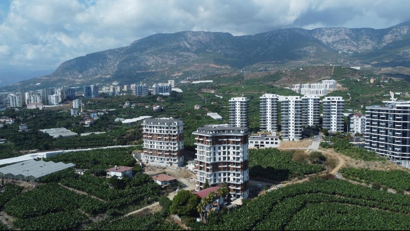 Квартира планировкой 2+1 с видом на море и город в районе Махмутлар Аланья.  - Фото 3