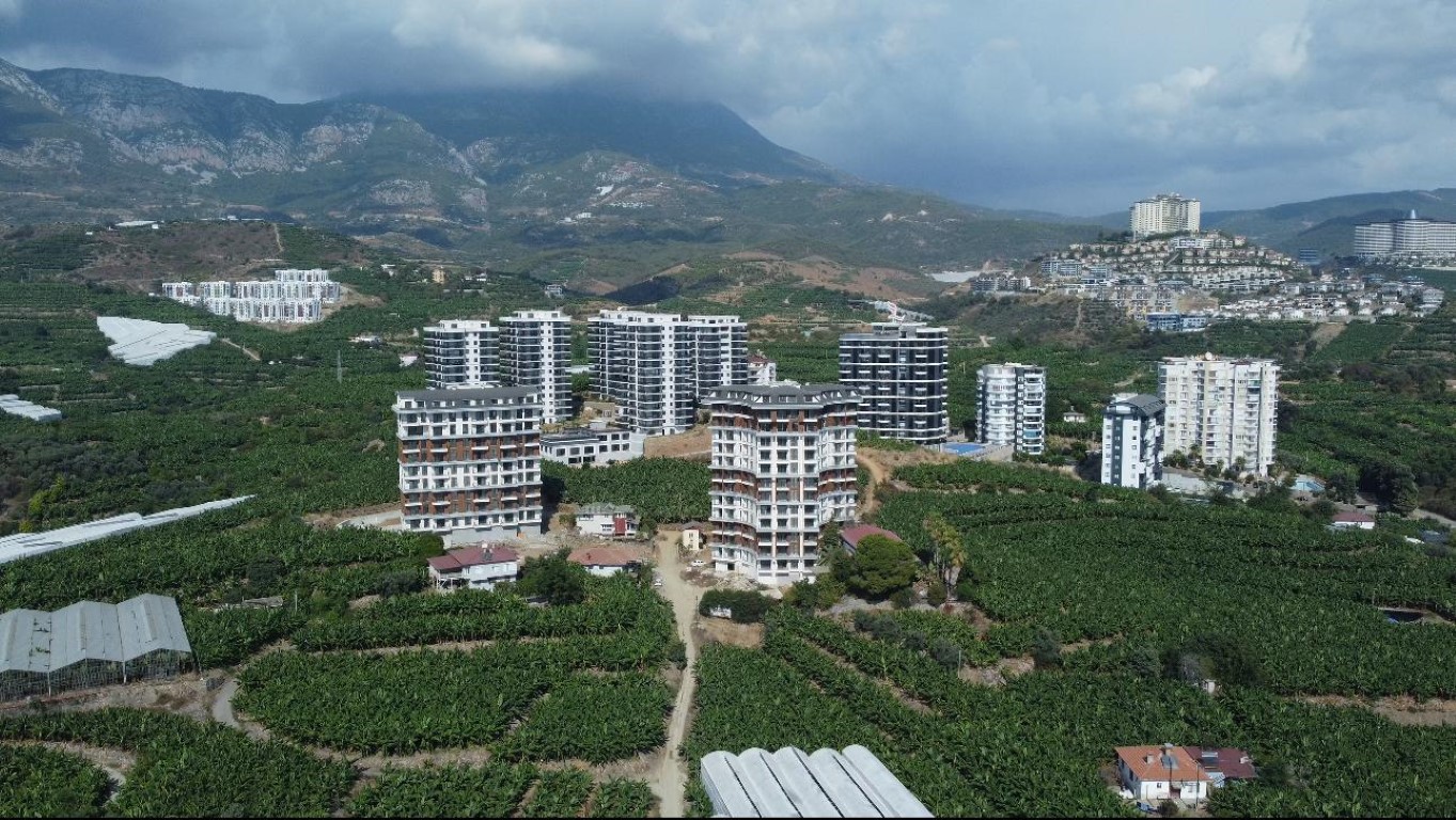 Квартира планировкой 2+1 с видом на море и город в районе Махмутлар Аланья.  - Фото 4