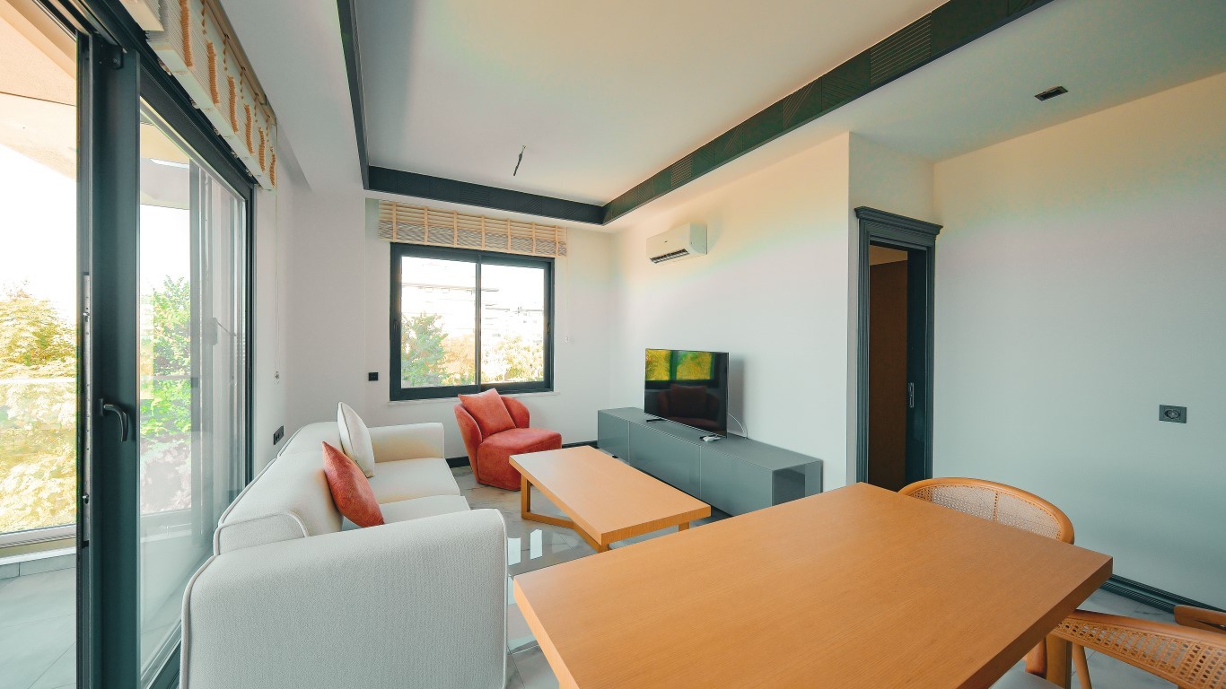 Мебелированная квартира планировкой 1+1 на первой береговой линии район Кестель Аланья.  - Фото 5