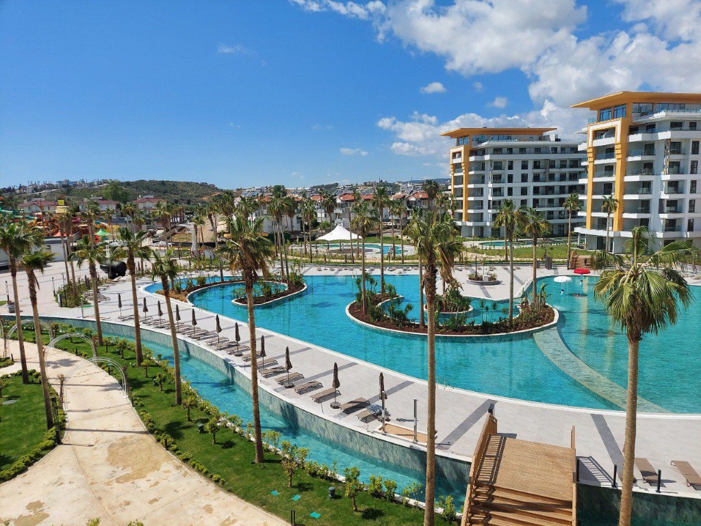 Двухкомнатная квартира в комплексе с инфраструктурой 5★ район Тюрклер Аланья.  - Фото 4