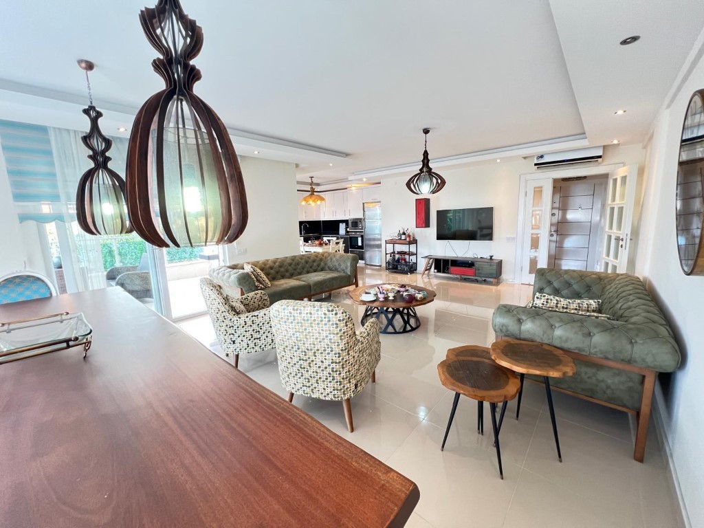 Шикарный мебилированный садовый дуплекс район Каргыджак Аланья.  - Фото 2