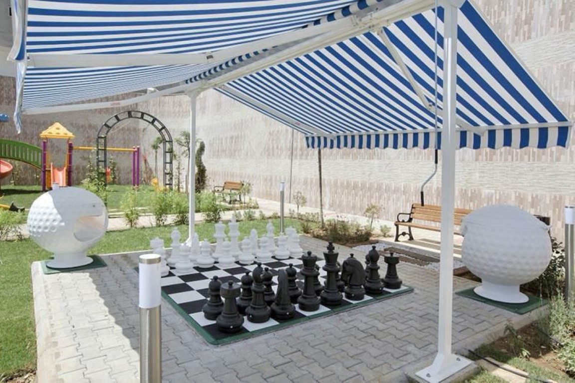 Шикарный мебилированный садовый дуплекс район Каргыджак Аланья.  - Фото 33