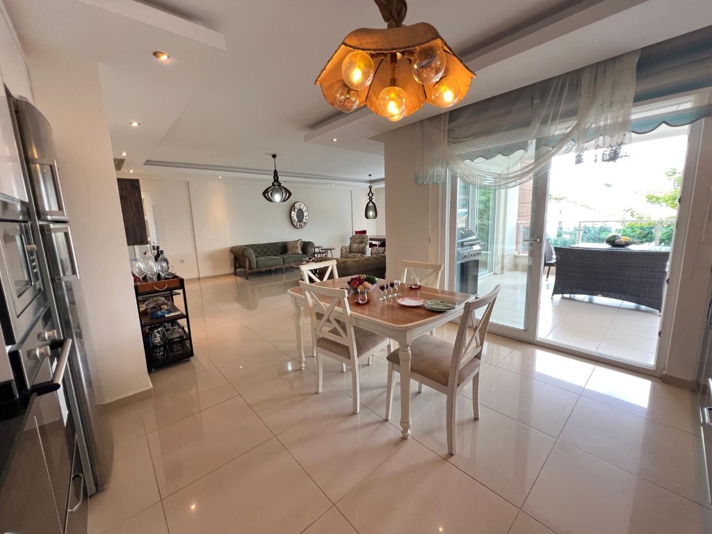 Шикарный мебилированный садовый дуплекс район Каргыджак Аланья.  - Фото 6