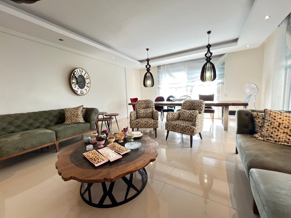 Шикарный мебилированный садовый дуплекс район Каргыджак Аланья. 