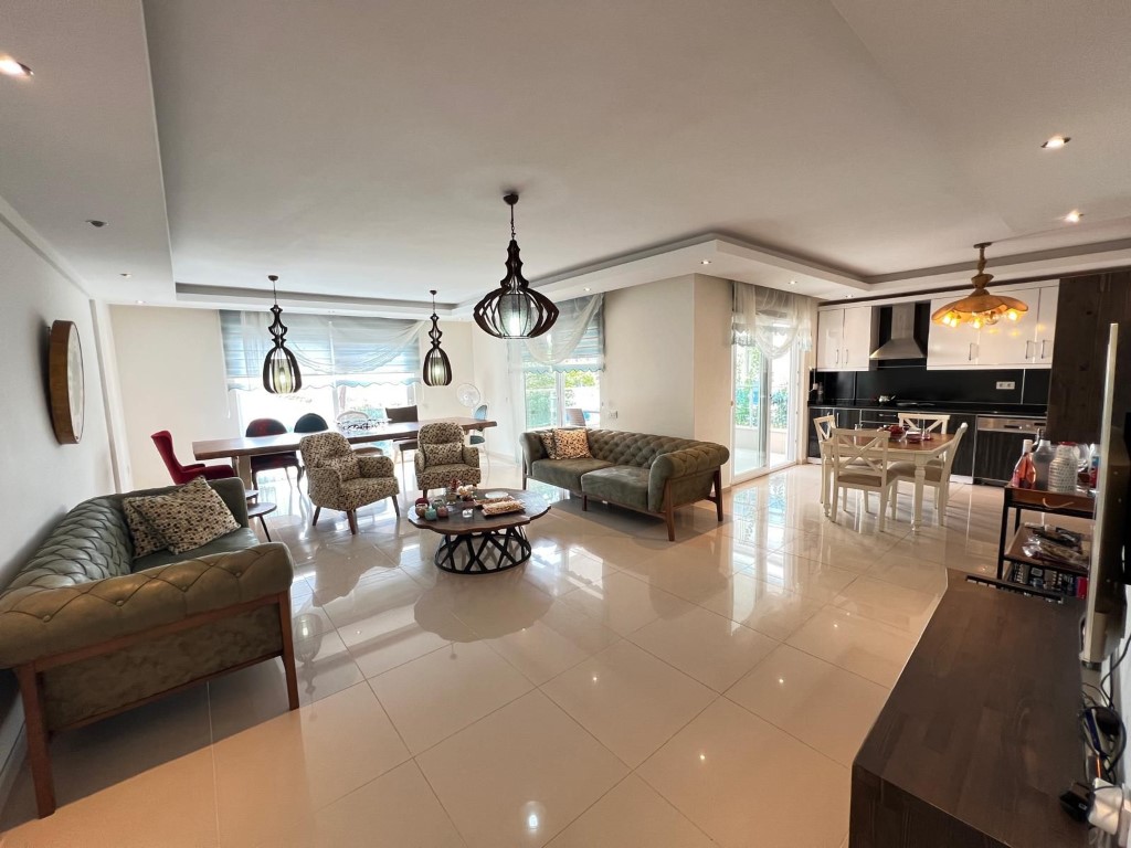 Шикарный мебилированный садовый дуплекс район Каргыджак Аланья.  - Фото 3