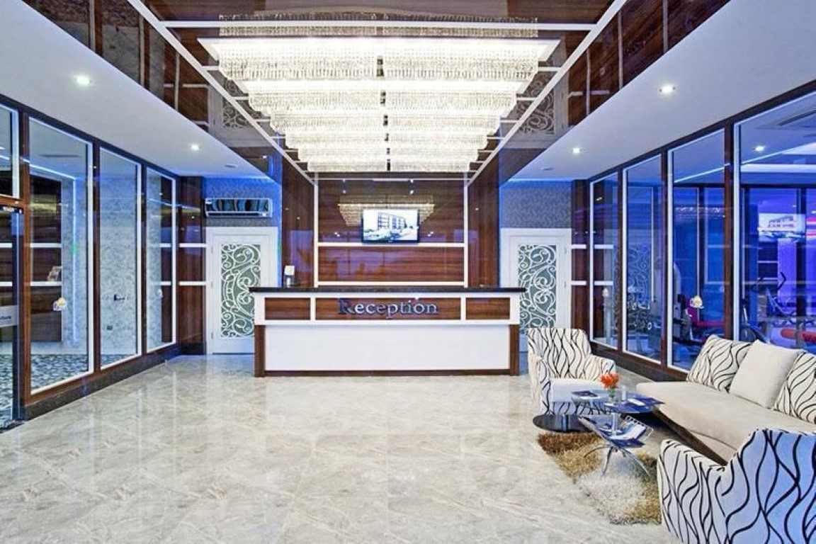 Шикарный мебилированный садовый дуплекс район Каргыджак Аланья.  - Фото 42