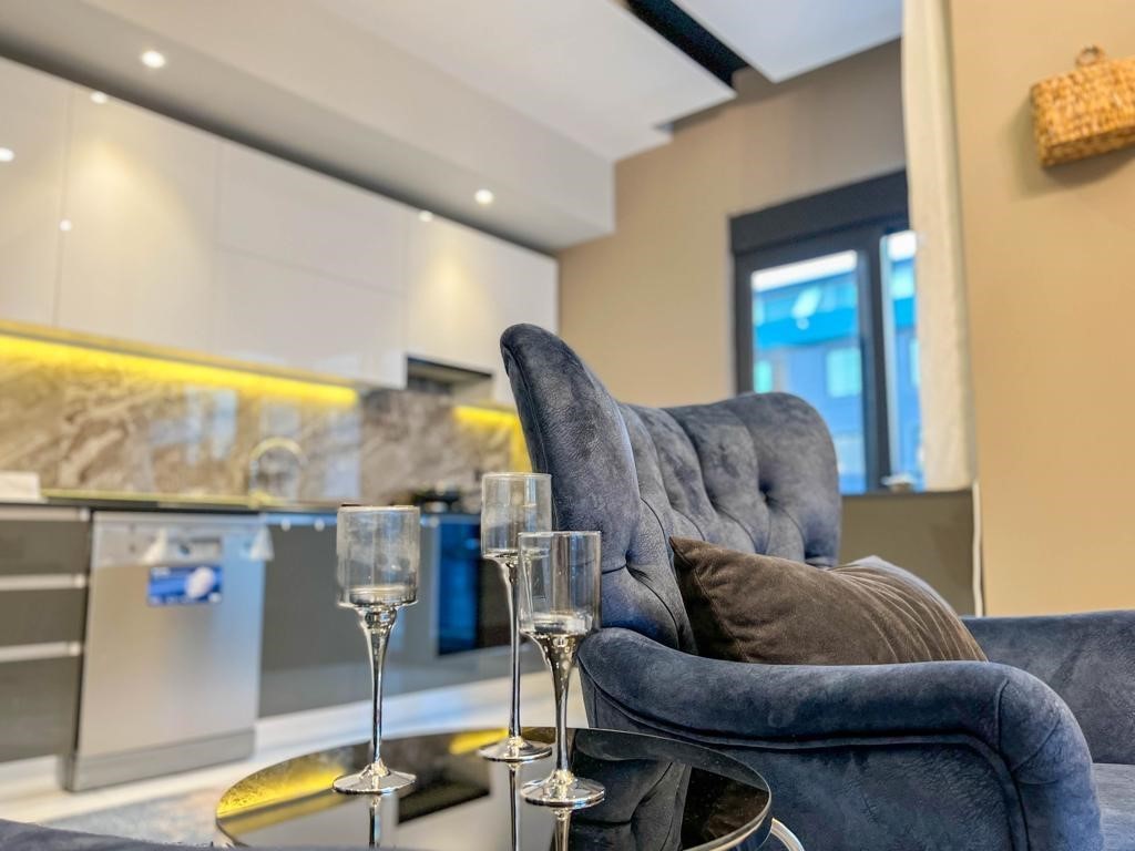 Просторная мебелированная квартира в современном комплексе район Оба Аланья. - Фото 22