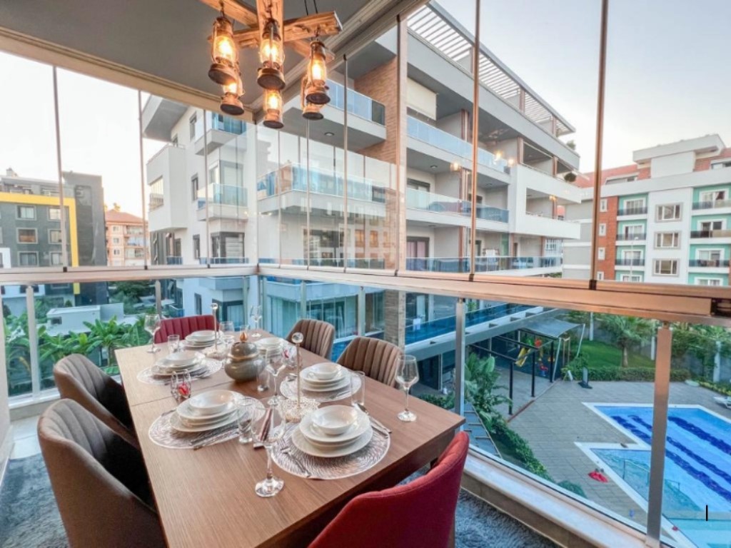 Просторная мебелированная квартира в современном комплексе район Оба Аланья. - Фото 25