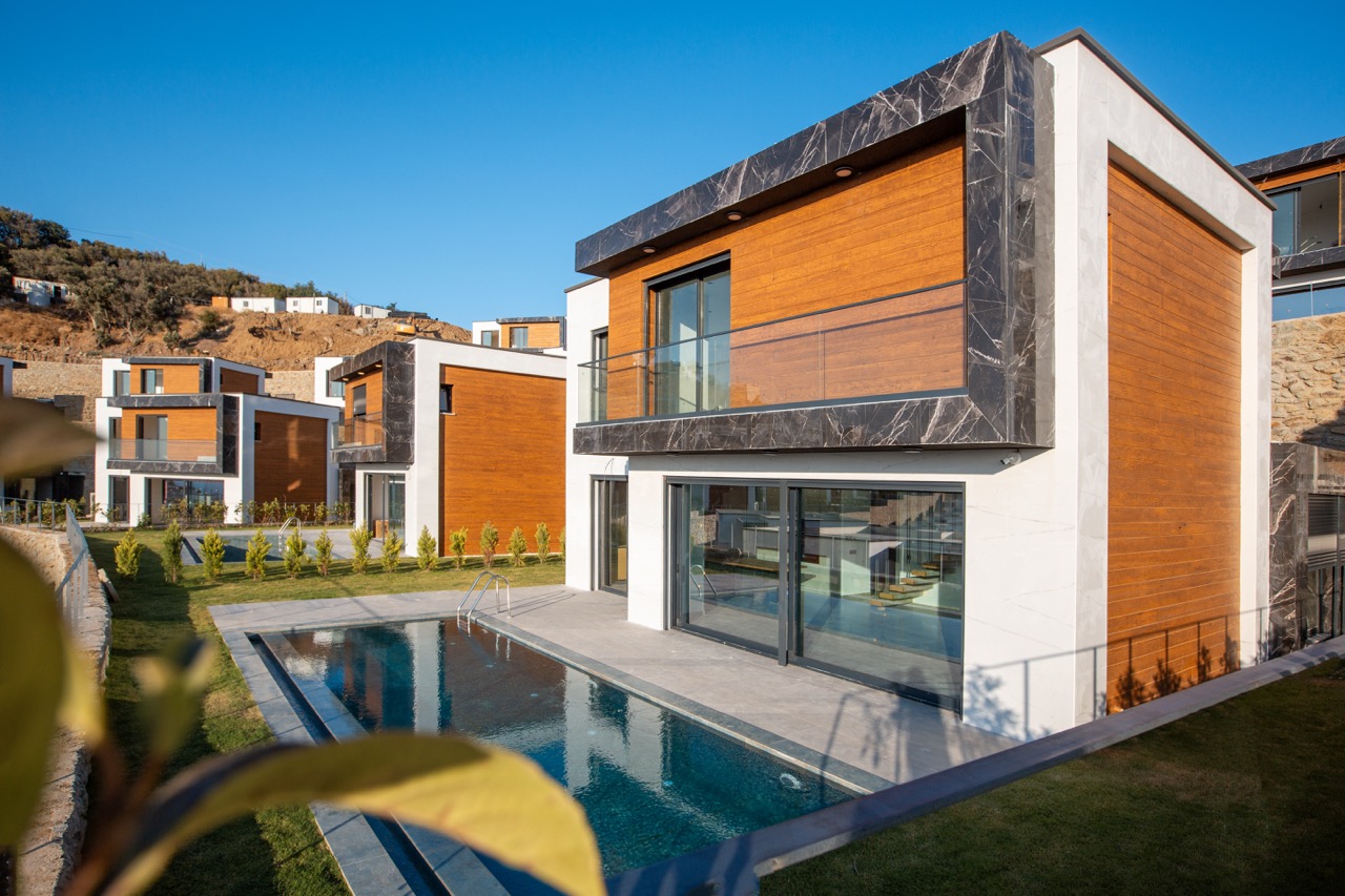 Двухэтажные виллы с личным бассейном рядом с морем в Бодруме  - Фото 8