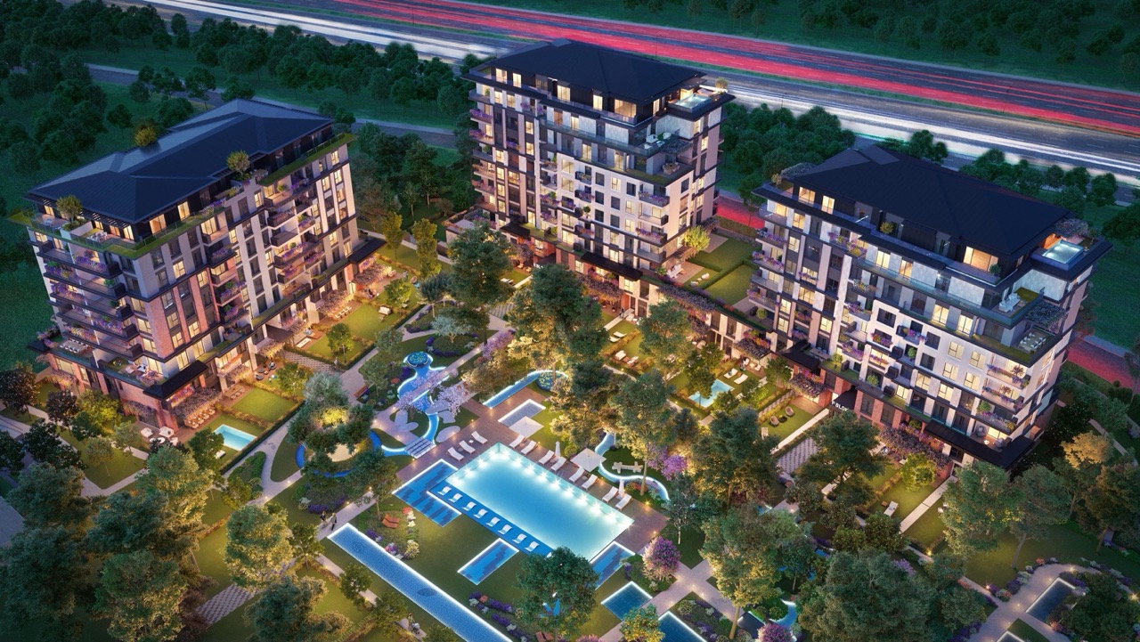 Апартаменты в Стамбуле с инфраструктурой и природным окружением в районе Левент - Фото 10