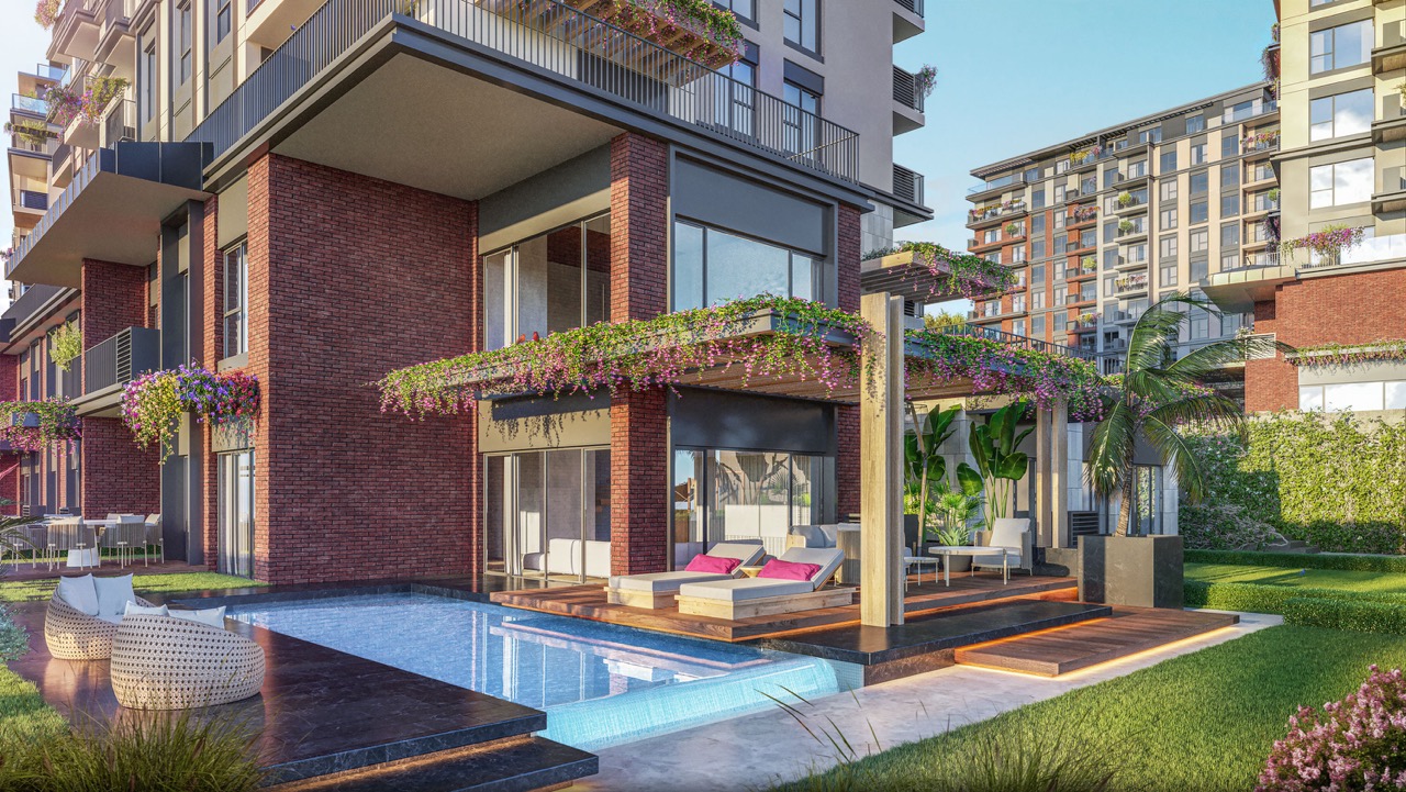 Апартаменты в Стамбуле с инфраструктурой и природным окружением в районе Левент - Фото 6