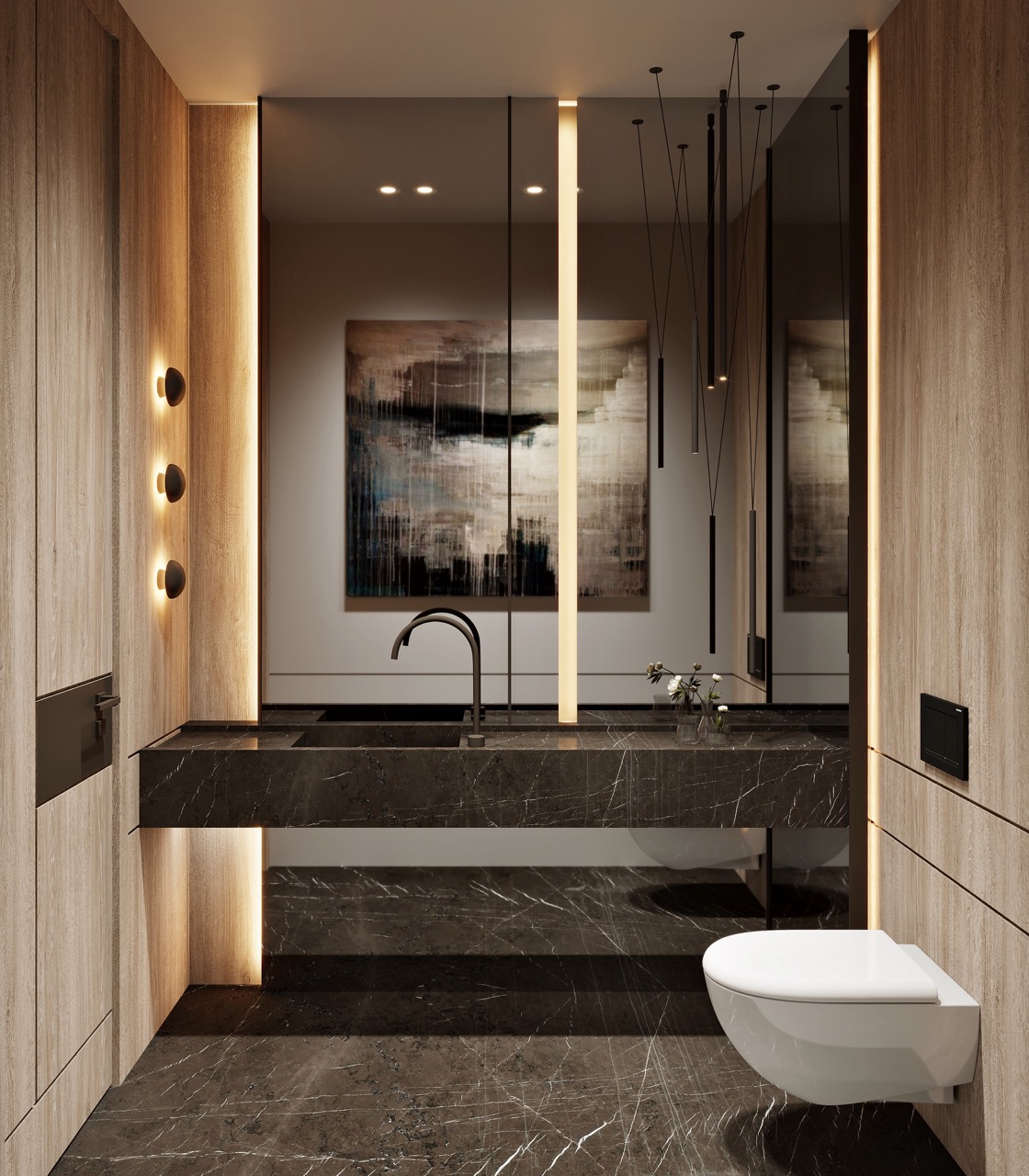 Апартаменты в Стамбуле с инфраструктурой и природным окружением в районе Левент - Фото 41