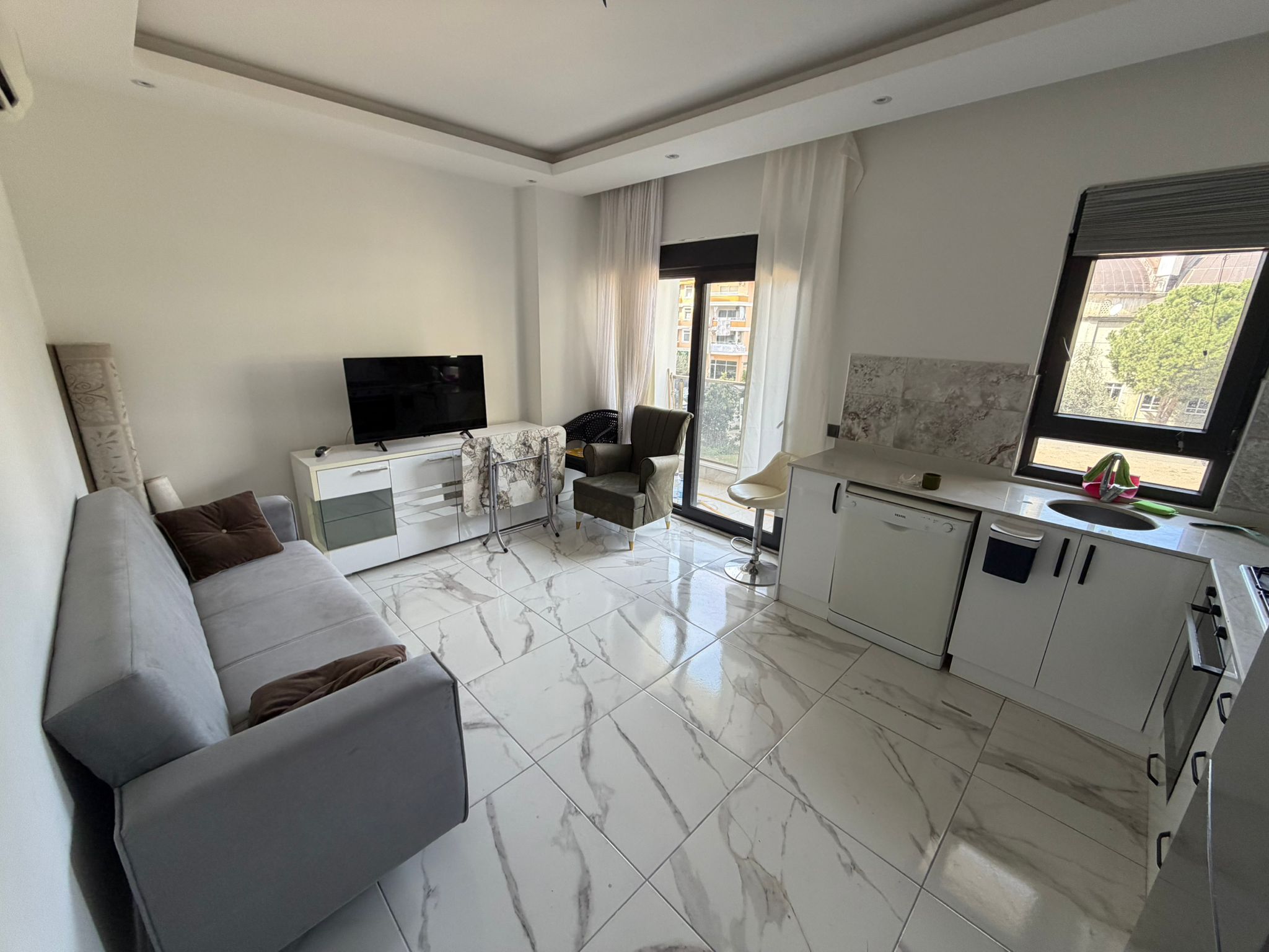 Меблированная квартира 1+1 в Аланье, район Клеопатра - Фото 10