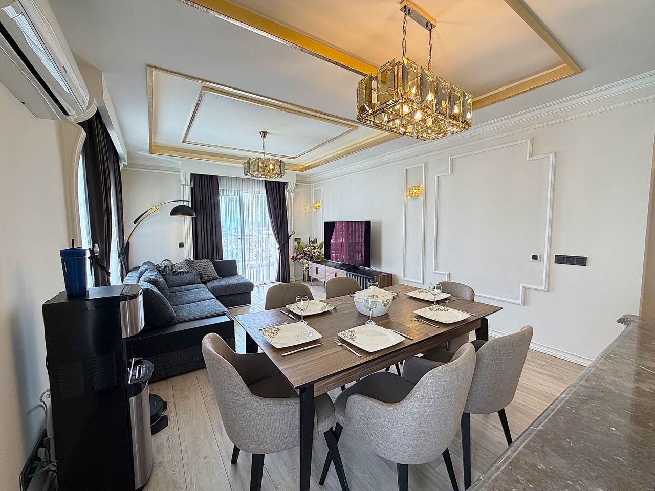 Апартаменты 3+1 в элитном комплексе в 200м от моря, центр Аланьи - Фото 17