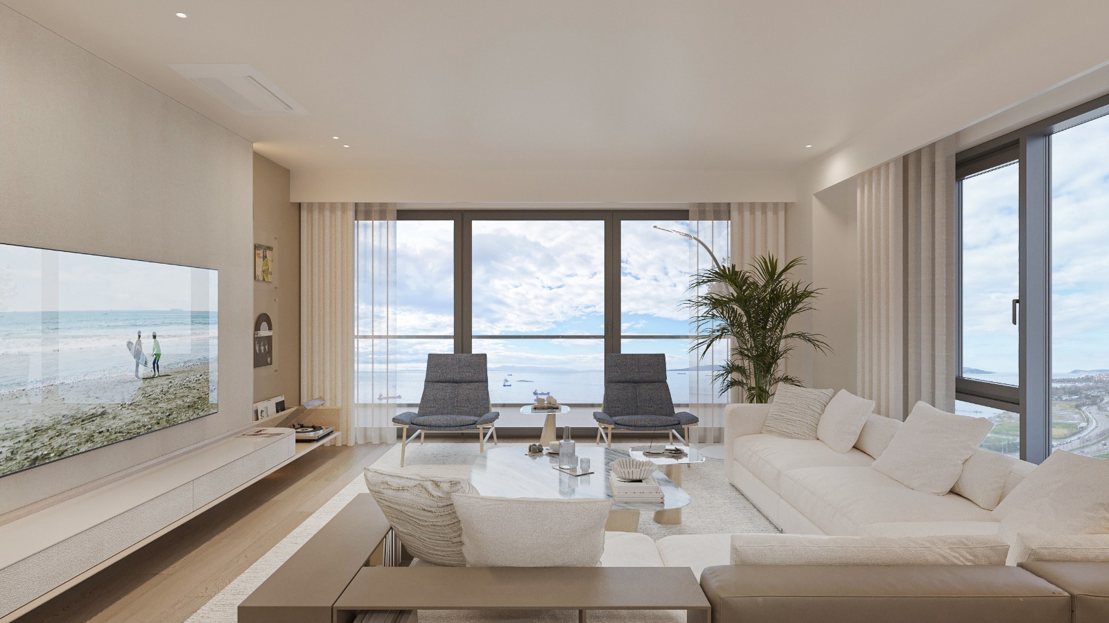 Квартиры на первой береговой линии в Стамбуле с видом на море и острова - Фото 37