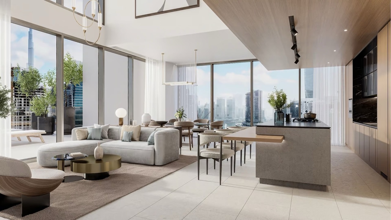 One River Point — жилой комплекс у Dubai Canal с видами на Burj Khalifa и центр города - Фото 16