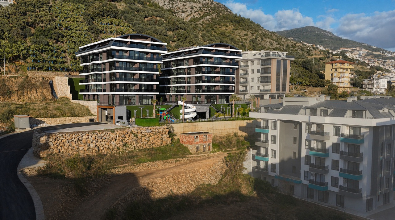 Апартаменты 1+1 в комплексе с инфраструктурой в районе Клеопатра, 450 м до пляжа - Фото 2