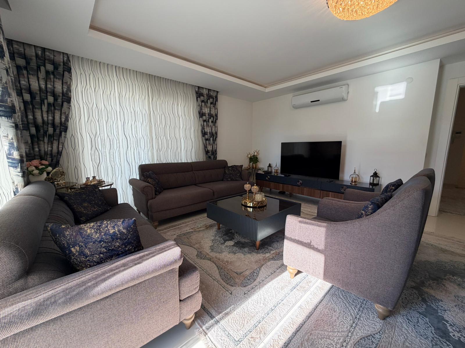 Просторный меблированный дуплекс 3+1 в Аланье, 350 м от пляжа Клеопатра - Фото 2