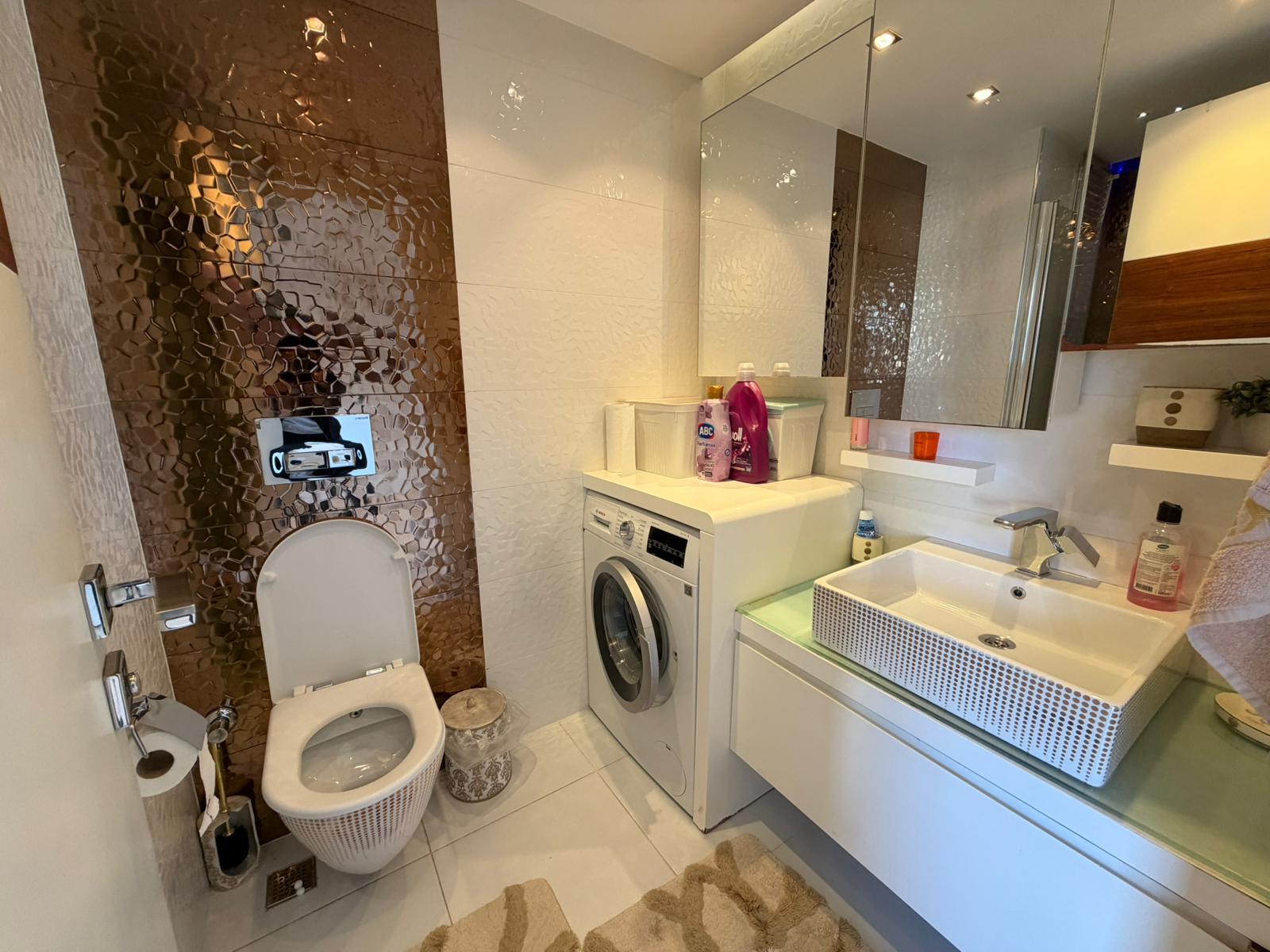 Просторный меблированный дуплекс 3+1 в Аланье, 350 м от пляжа Клеопатра - Фото 19