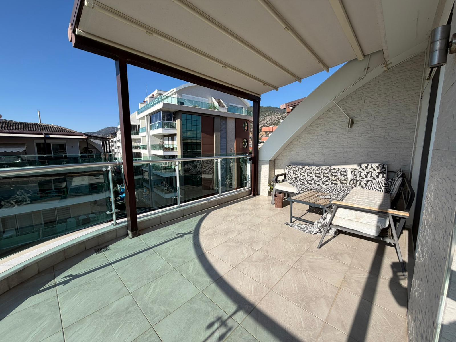 Просторный меблированный дуплекс 3+1 в Аланье, 350 м от пляжа Клеопатра - Фото 20