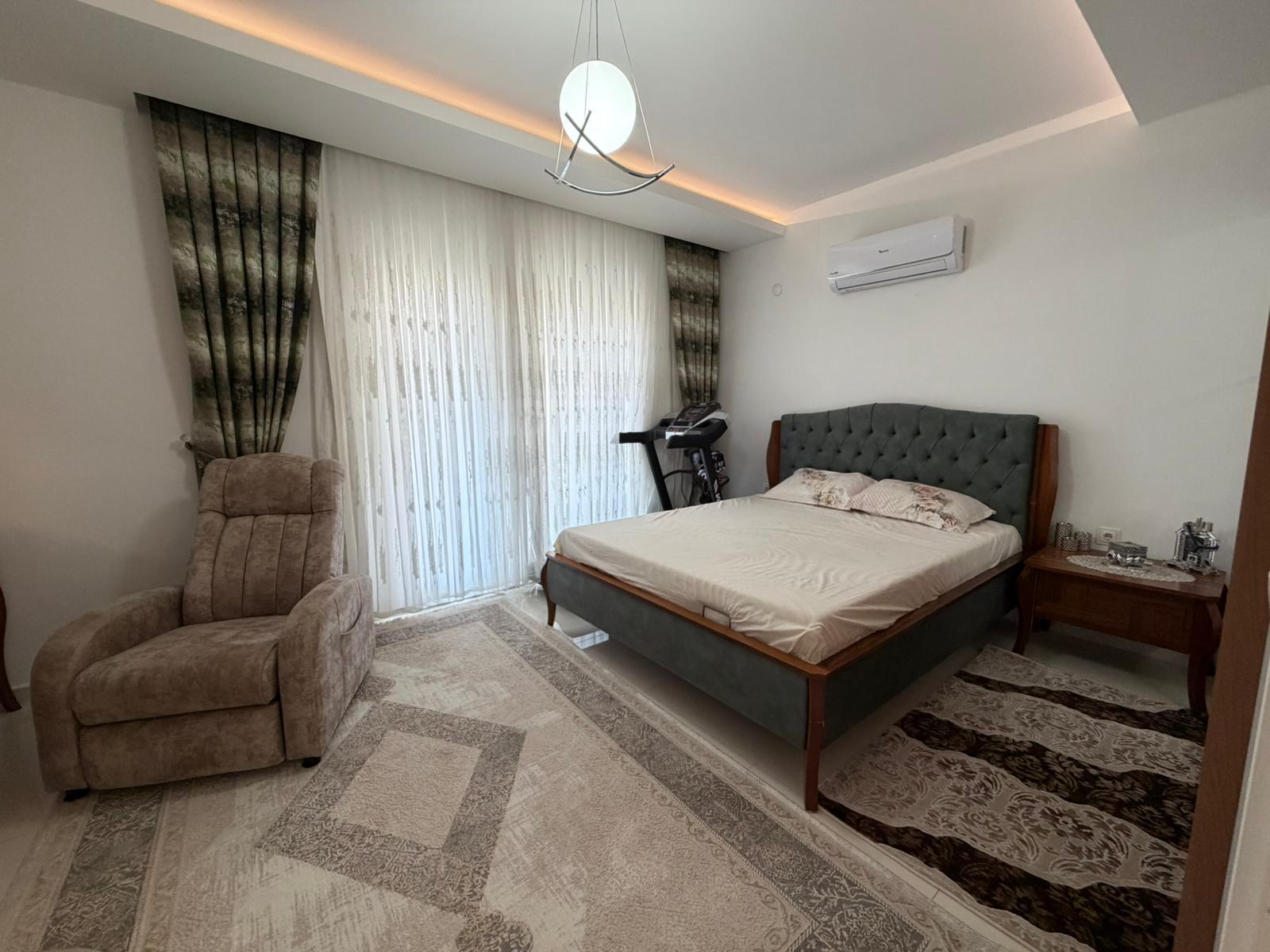 Просторный меблированный дуплекс 3+1 в Аланье, 350 м от пляжа Клеопатра - Фото 23