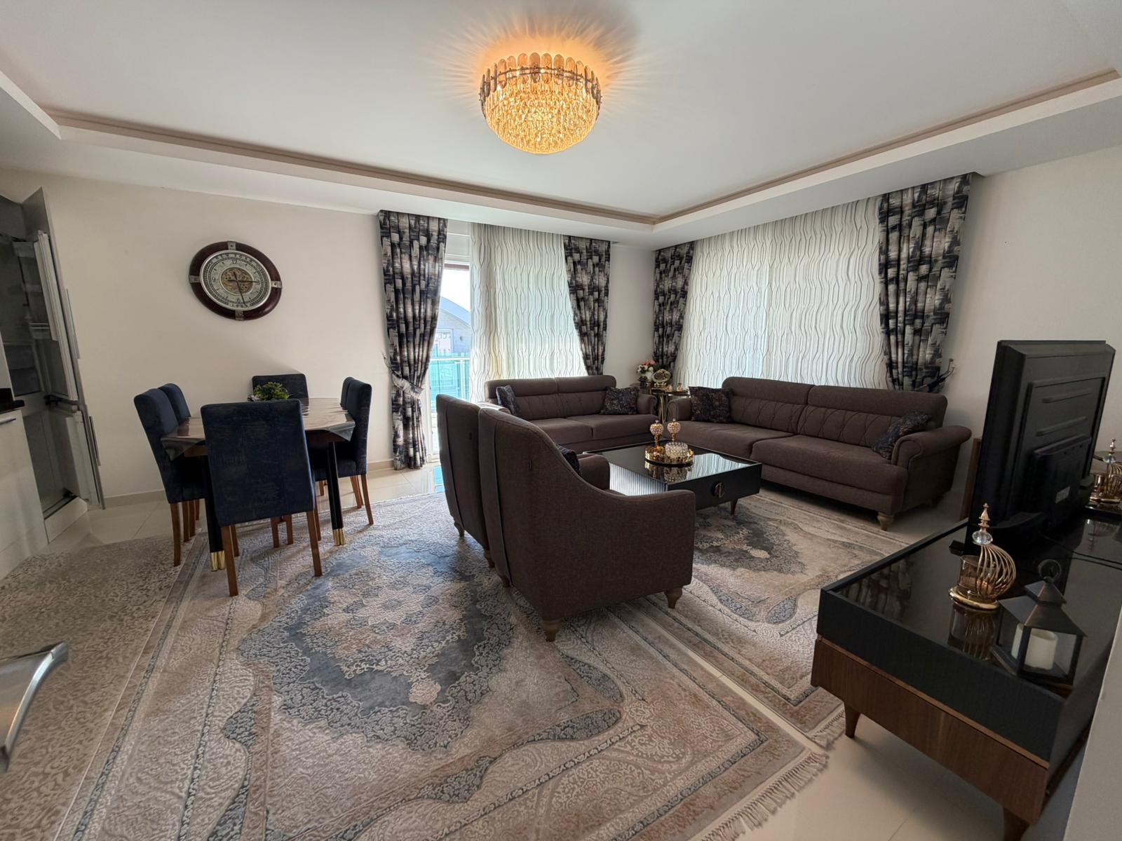 Просторный меблированный дуплекс 3+1 в Аланье, 350 м от пляжа Клеопатра - Фото 4