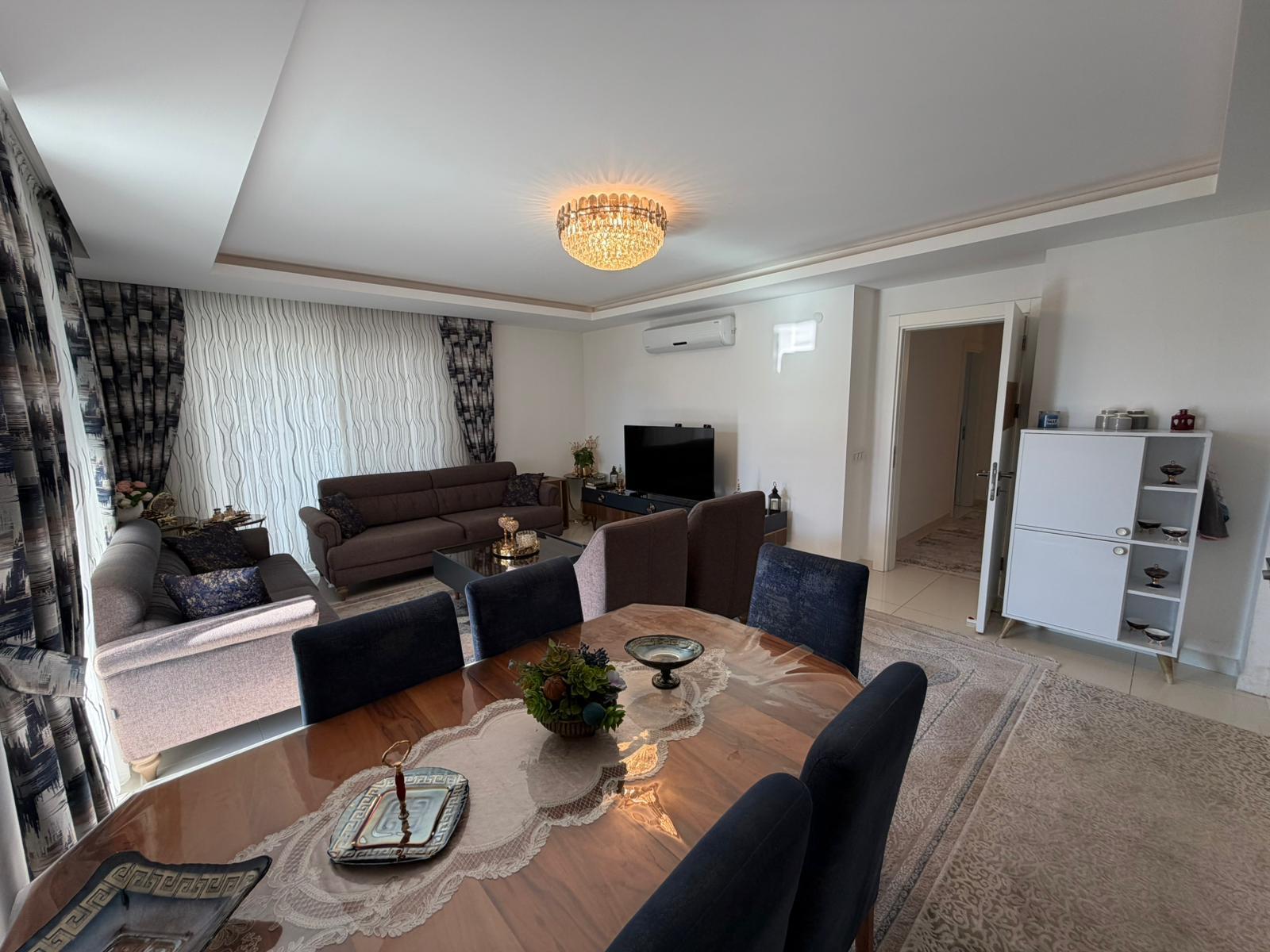 Просторный меблированный дуплекс 3+1 в Аланье, 350 м от пляжа Клеопатра - Фото 5