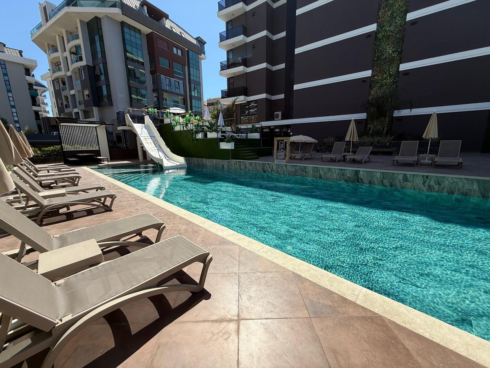 Апартаменты 1+1 в комплексе с инфраструктурой в районе Клеопатра, 450 м до пляжа - Фото 8