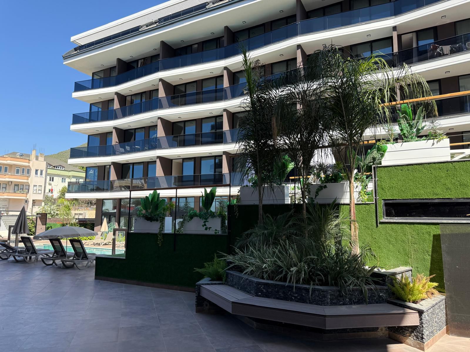 Апартаменты 1+1 в комплексе с инфраструктурой в районе Клеопатра, 450 м до пляжа - Фото 9