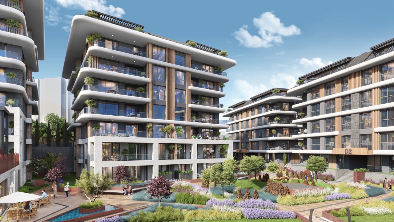 Малоэтажный премиальный жилой комплекс в районе Этилер рядом с Босфором - Фото 5