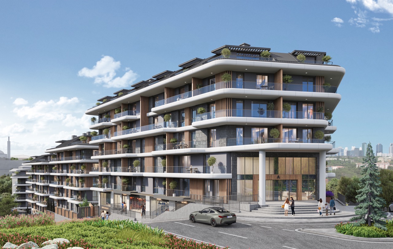 Малоэтажный премиальный жилой комплекс в районе Этилер рядом с Босфором - Фото 4