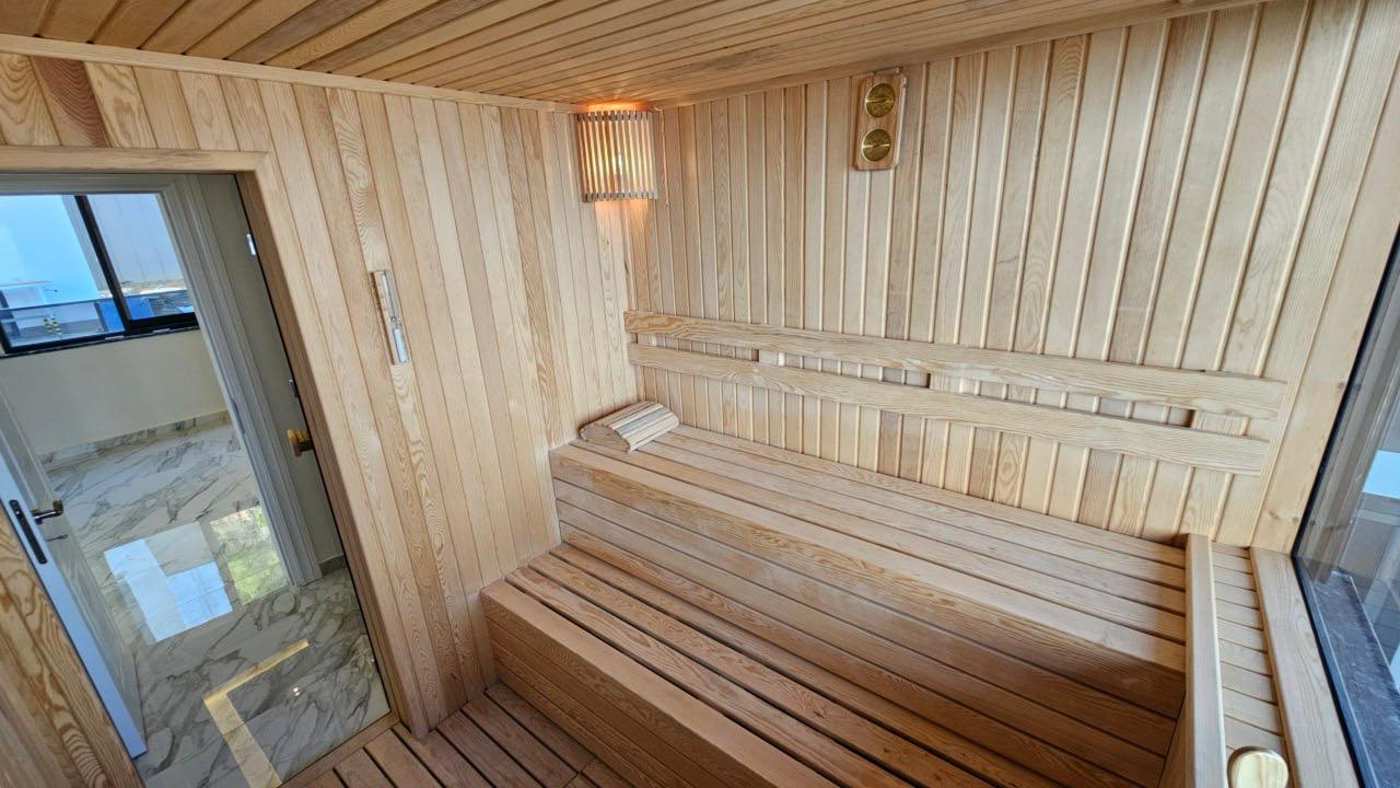 Вилла 5+1 с панорамным видом на море и крепость Алании в районе Тепе - Фото 17