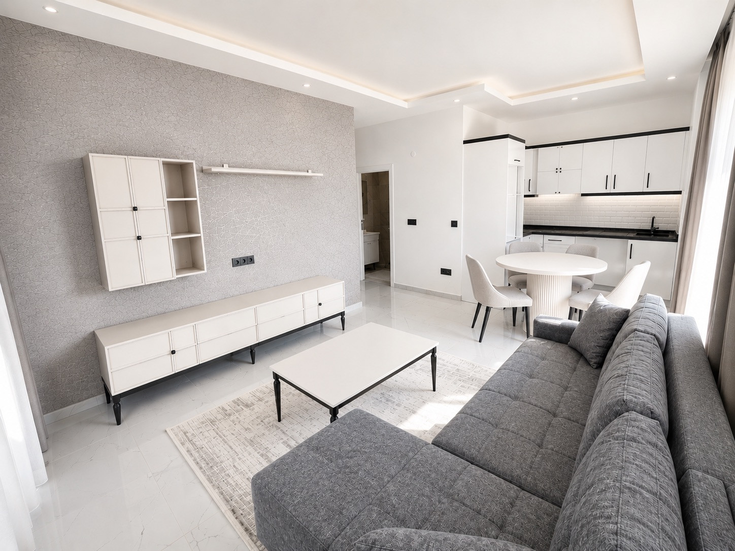 Квартира 1+1 площадью 50 м² в 250 м от моря в Каргыджаке