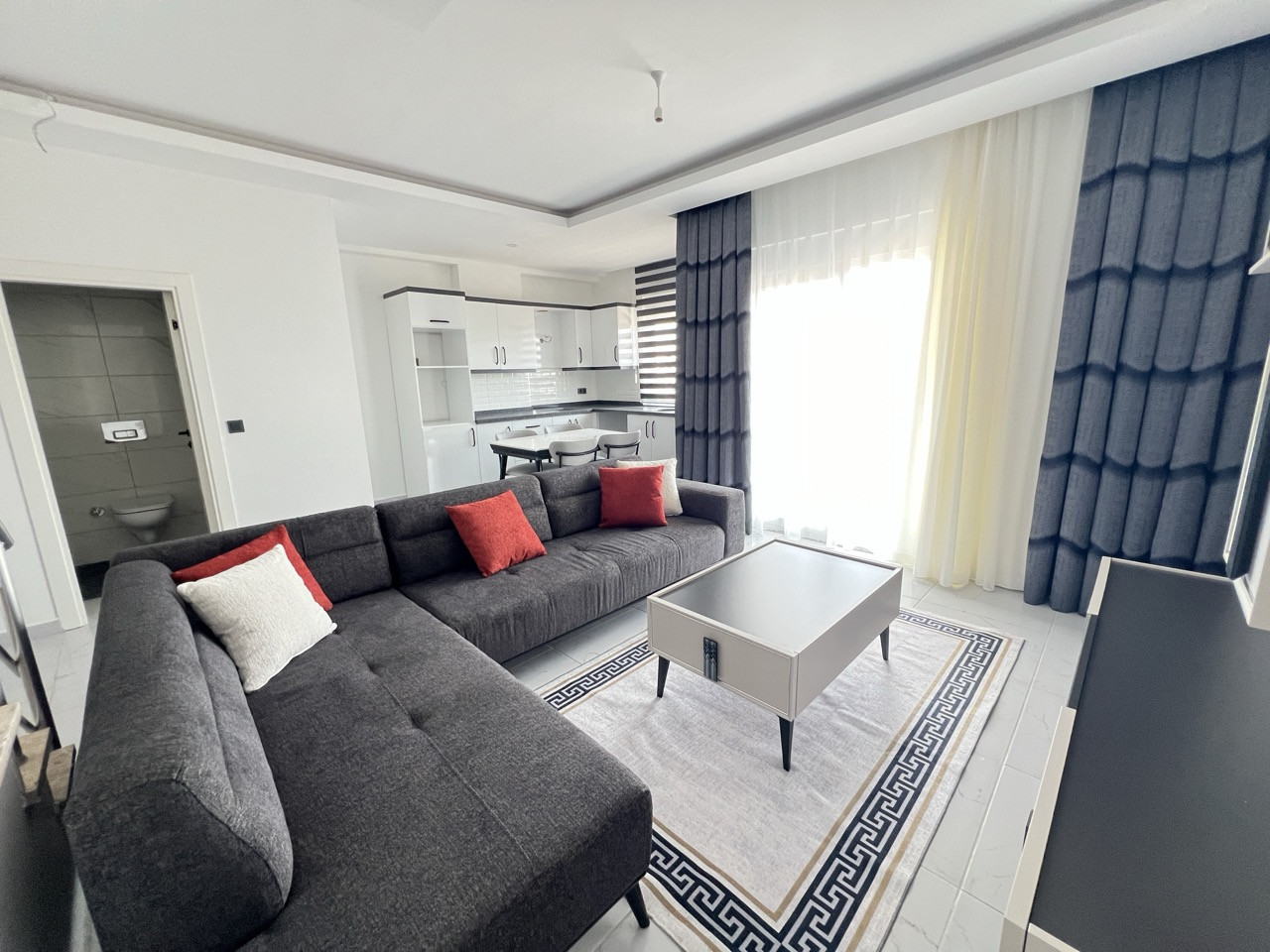 Двухуровневая квартира 2+1 в Каргыджаке в 250 м от моря - Фото 4
