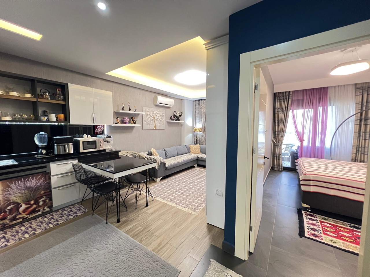Меблированная квартира 1+1 в 300 метрах от пляжа в Махмутларе - Фото 7