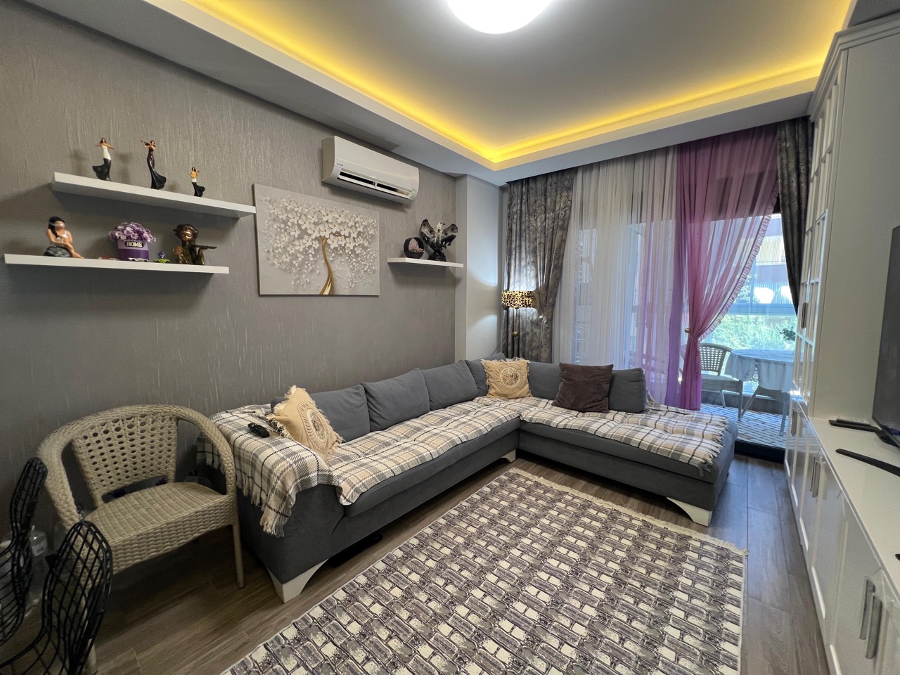 Меблированная квартира 1+1 в 300 метрах от пляжа в Махмутларе - Фото 10