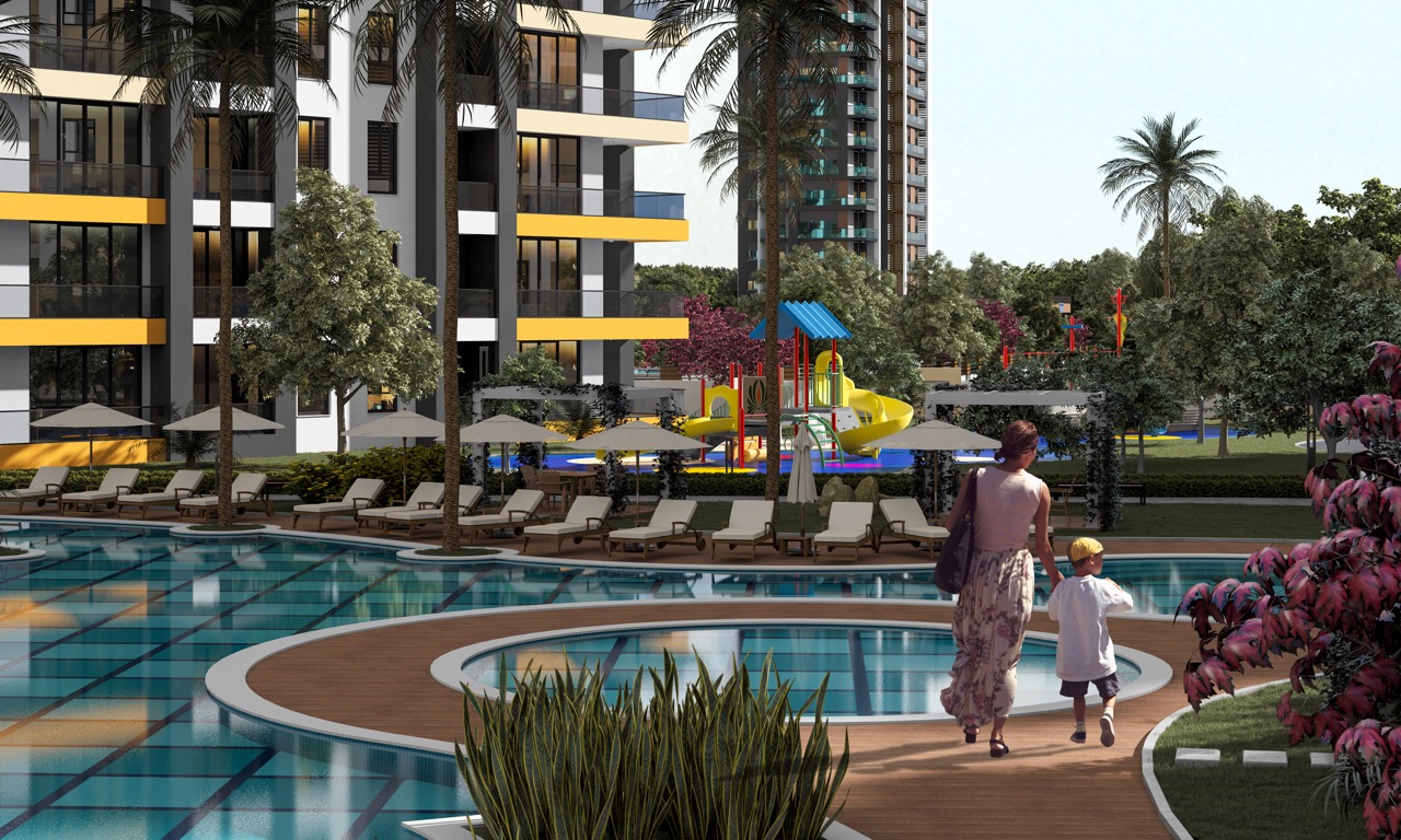 Квартиры с потолками высотой 3,3 м в крупном жилом проекте Антальи - Фото 5