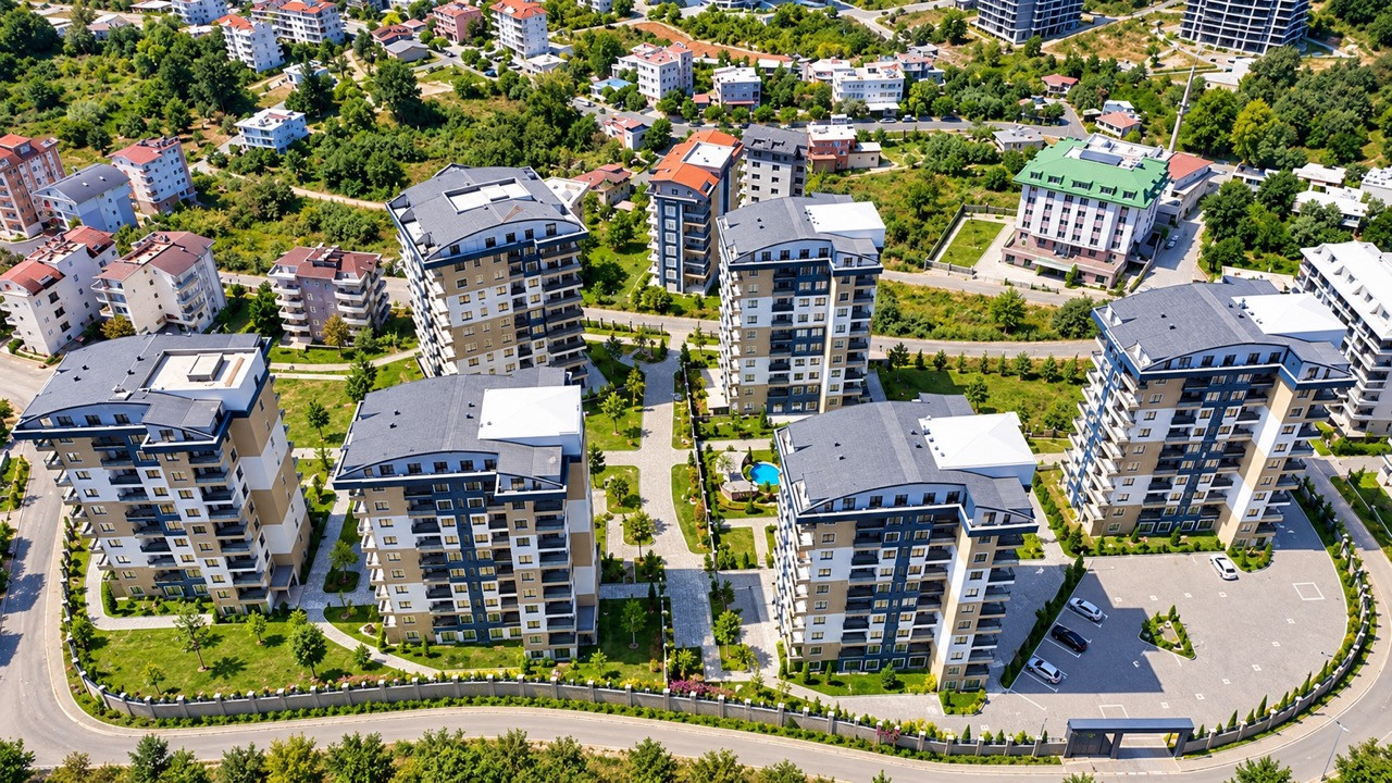 Квартира 1+1 в комплексе с аквапарком в районе Авсаллар